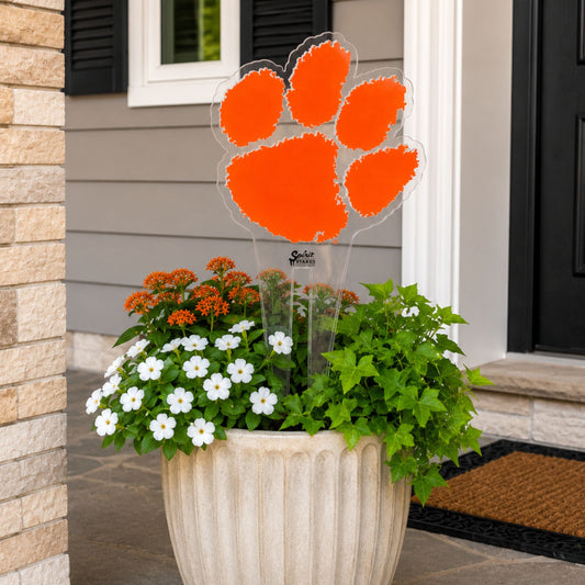Clemson Tiger Paw Medium Garden Stake