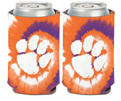 Clemson Tigers Wincraft Tye Dye Can Cooler 12oz - officially licensed fan gear