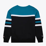 Jacksonville Jaguars Mitchell & Ness Vintage Logo Head Coach Fleece Pullover Sweatshirt