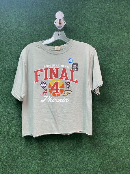 2024 Final Four Ladies Crop Top - Grey