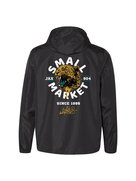 Jacksonville Just A Small Market Team By David Garrard Black Windbreaker Jacket