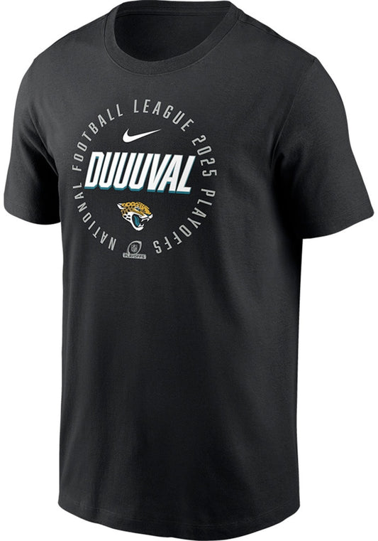 Nike Jacksonville Jaguars black 2025 Playoff Participant Highlight Receiver DUUUVAL t-shirt