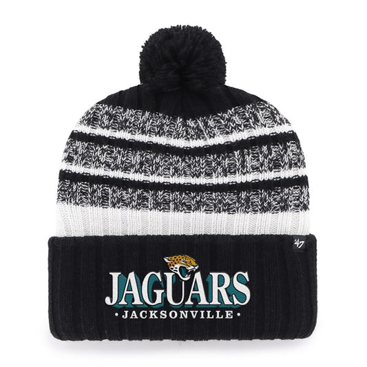 Jacksonville Jaguars  Black & White Striped GRAPHIC TAVERN 47 CUFF KNIT