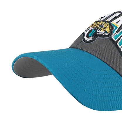 NFL Jacksonville Jaguars '47 Brand Split Block MVP Charcoal Hat - brim