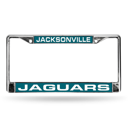 NFL Jacksonville Jaguars Laser Chrome 12 x 6 License Plate Frame