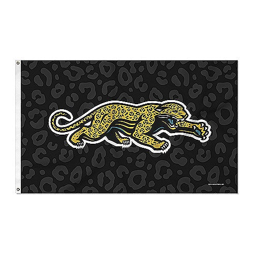 NFL Jacksonville Jaguars Rico Prowler Black Leopard 3x5 Banner Flag