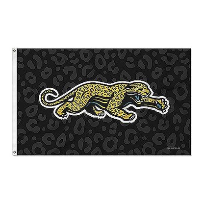 NFL Jacksonville Jaguars Rico Prowler Black Leopard 3x5 Banner Flag