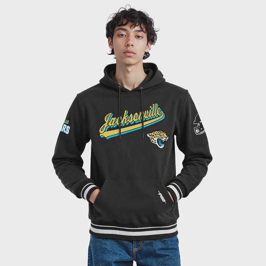 JACKSONVILLE JAGUARS SCRIPT TAIL MEN'S RIB FLC PO HOODIE