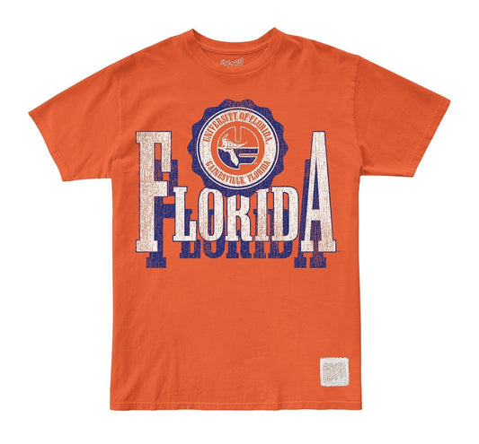 University of Florida Gators Retro Brand Men's Double Florida Vintage Orange T-Shirt