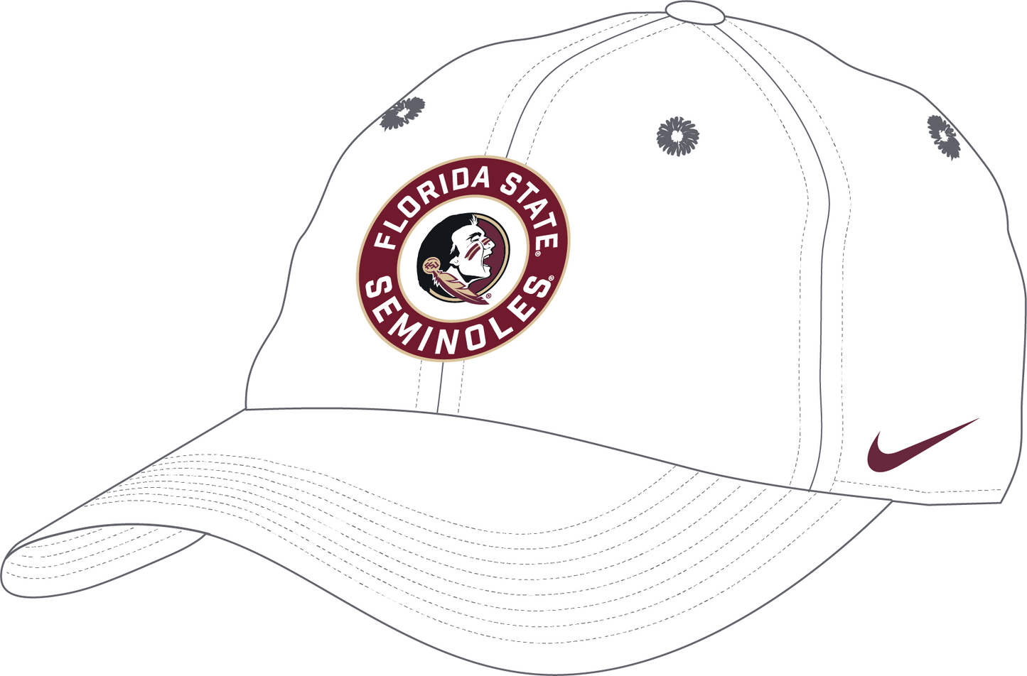 NCAA Florida State Seminoles Nike Club Primetime Unstructured Adjustable Cap
