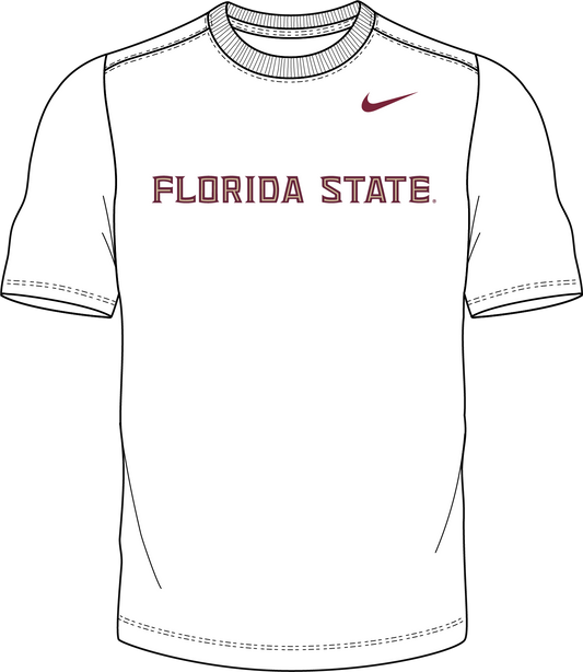 NCAA Florida State Seminoles Nike Men's Cotton Primary Wordmark Tee (Black/Gold)