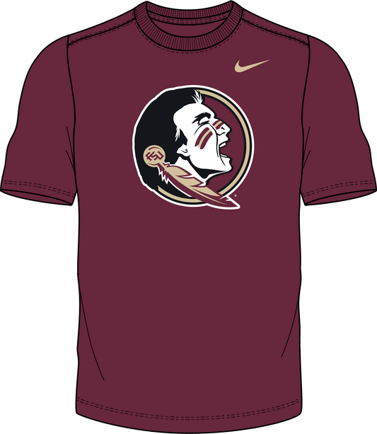 NCAA Florida State Seminoles Nike Men's Cotton Primary Logo Tee (Garnet)
