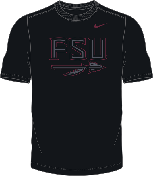 NCAA Florida State Seminoles Nike Men's Performance Fleece Color Pop Logo Hoodie (Black)