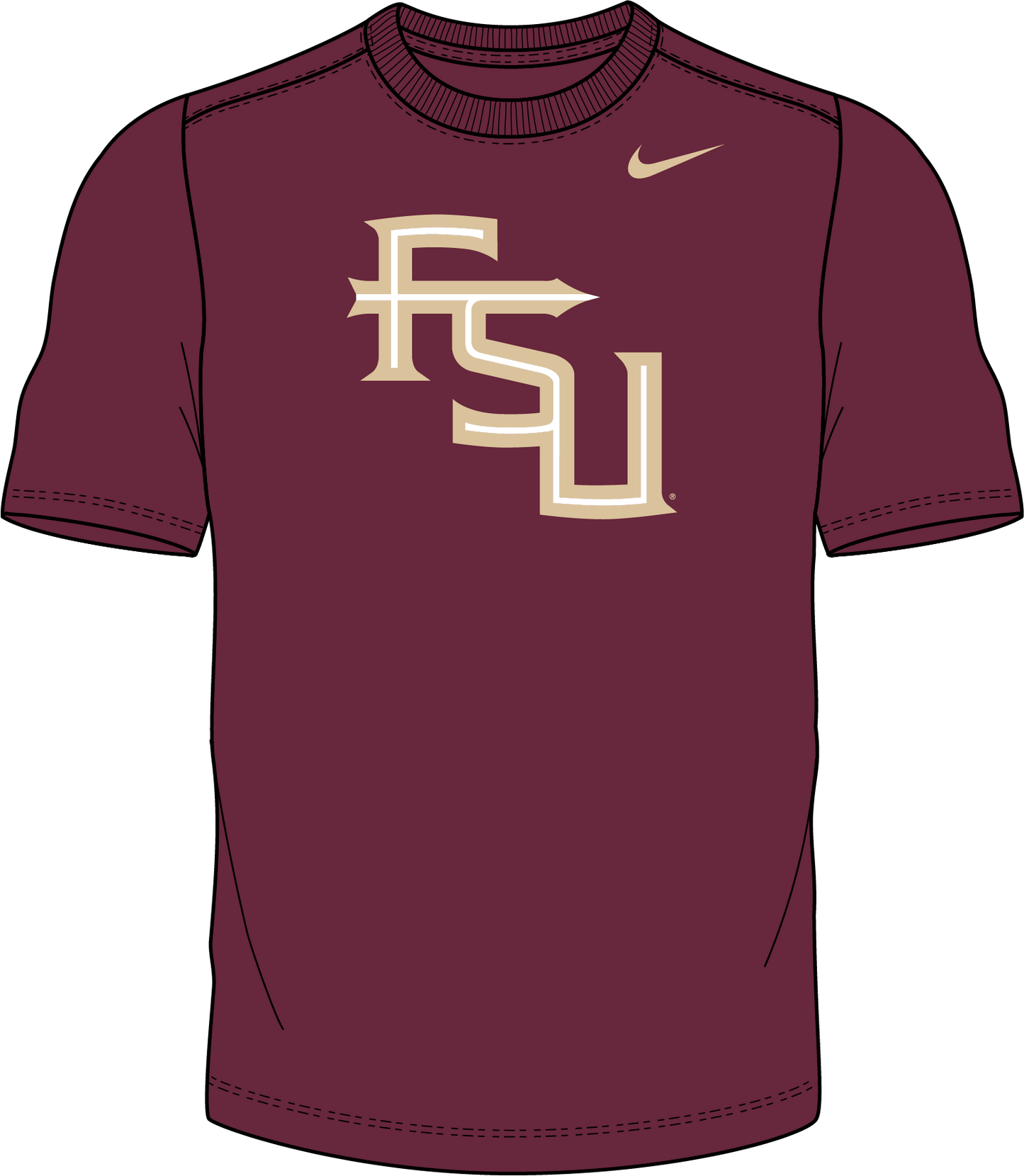 NCAA Florida State Seminoles Nike Men's Legend Alternate Logo Tee (Garnet)