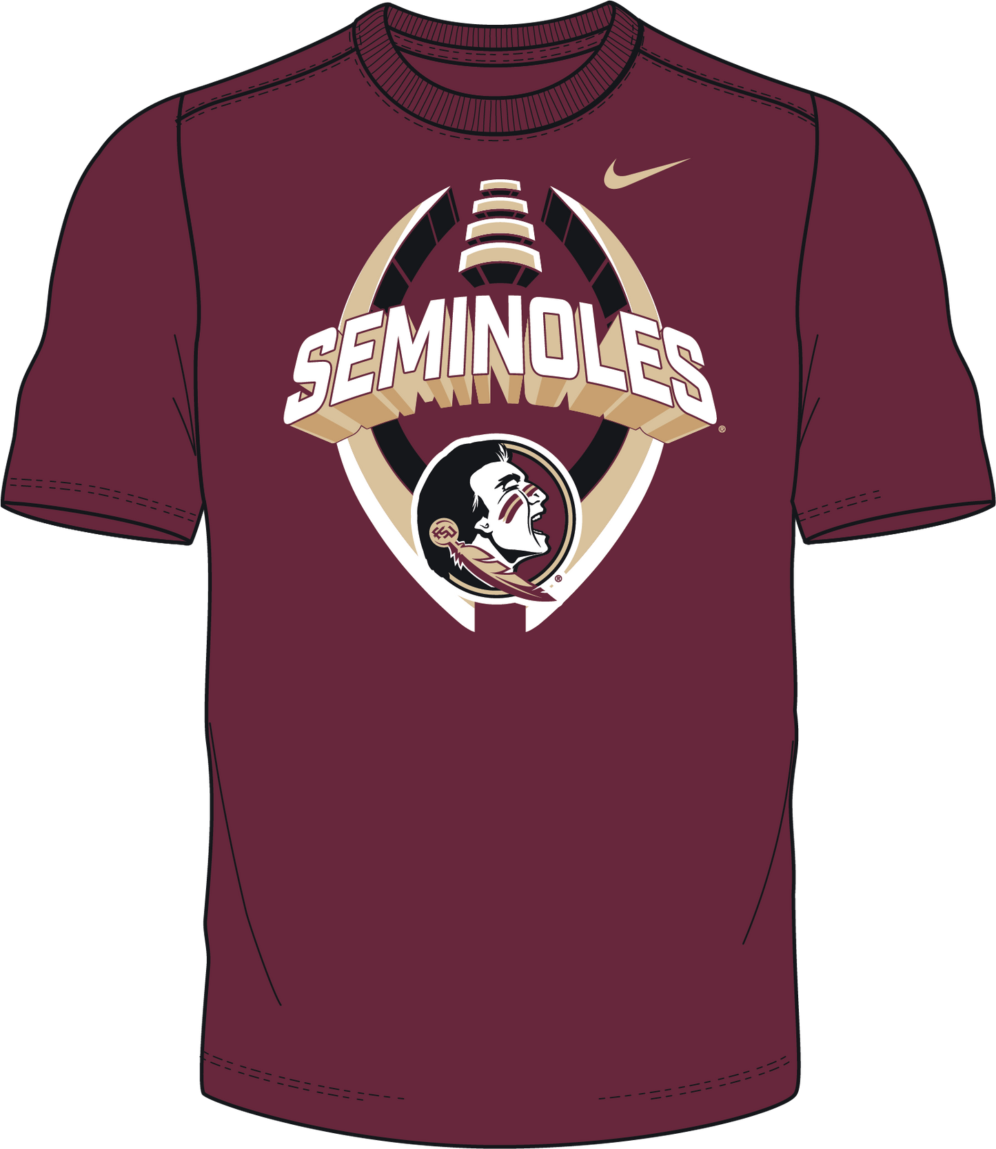 NCAA Florida State Seminoles Nike Men's Legend Football Icon Tee (Garnet)