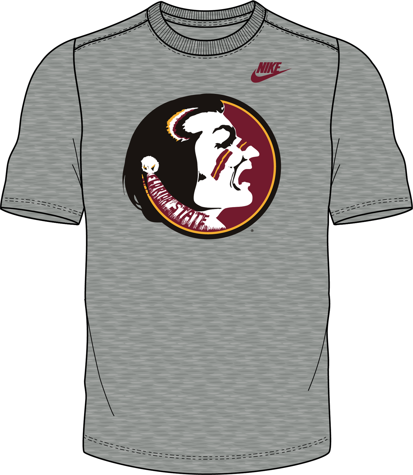 NCAA Florida State Seminoles Nike Men's Legacy Triblend Primary Logo Tee (Navy)