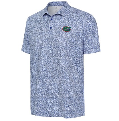 University of Florida Gators Antigua Field Ditsy Polo Blue