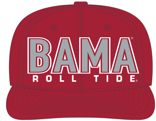 NCAA Alabama Crimson Tide The Game Bama Roll Tide 3D Embroidered Cardinal Snapback Hat