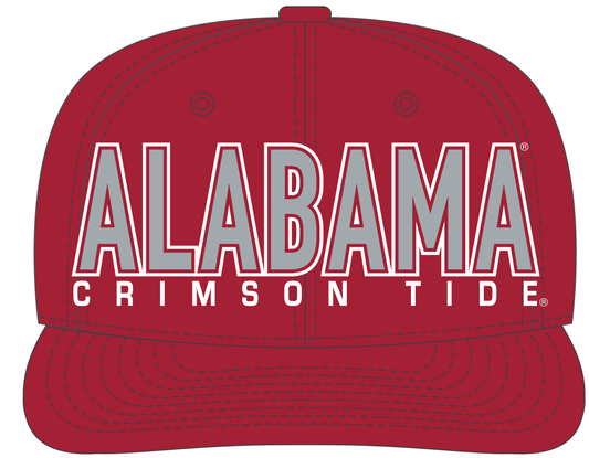 NCAA Alabama Crimson Tide The Game Alabama Wordmark 3D Embroidered Cardinal Snapback Hat