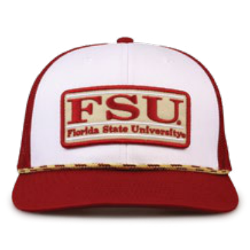NCAA Florida State Seminoles The Game FSU Bar Patch Rope Trucker White Snapback Hat