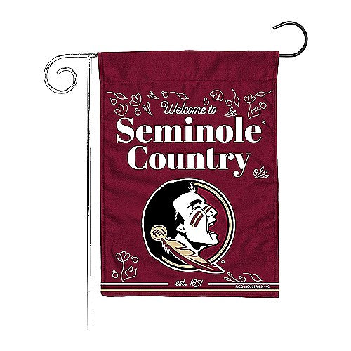 NCAA Florida State Seminoles Rico Welcome to Seminole Country 13x18 Garden Flag