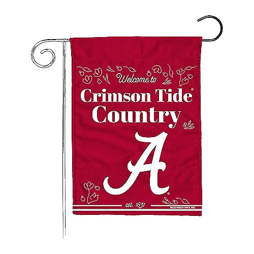 NCAA Alabama Crimson Tide Rico Welcome to Crimson Tide Country 13x18 Garden Flag