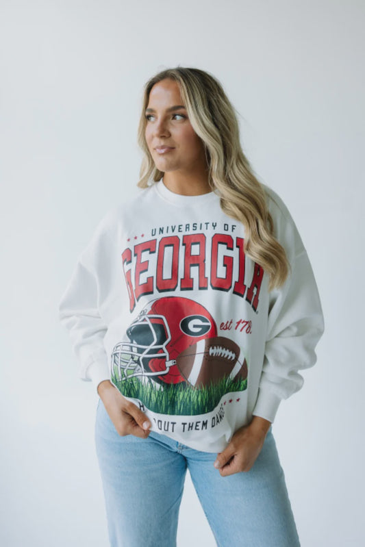 Georgia Bulldogs Malone Multimedia OS Fleece Crew