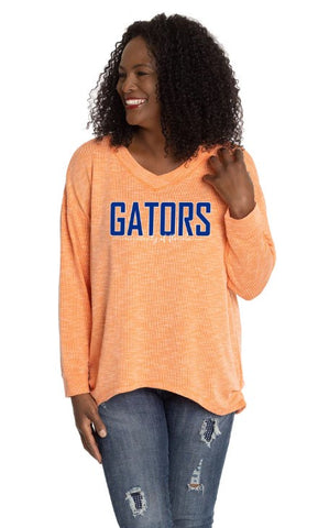 University of Florida Gators Flying Colors Ladies Bailey V-Neck Long Sleeve