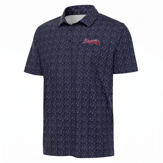 Atlanta Braves Antigua Figment Polo - Navy