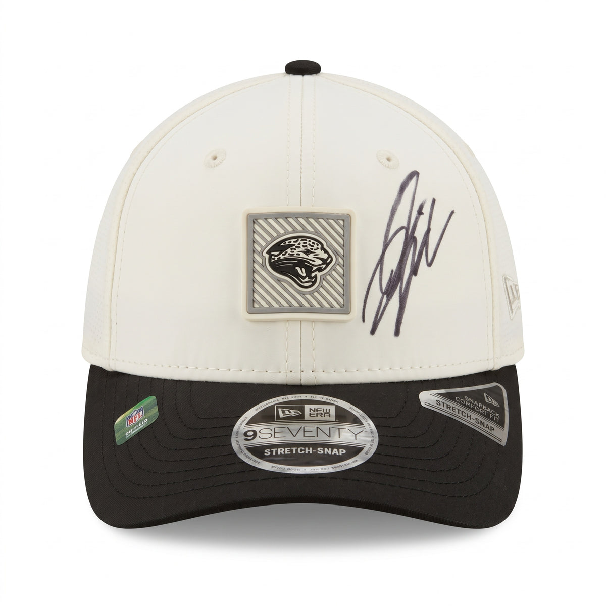 Signed Jourdan Lewis NFL Jacksonville Jaguars New Era 2026 Training Camp Alternate Logo 9Seventy Stretch Snap Stone Hat