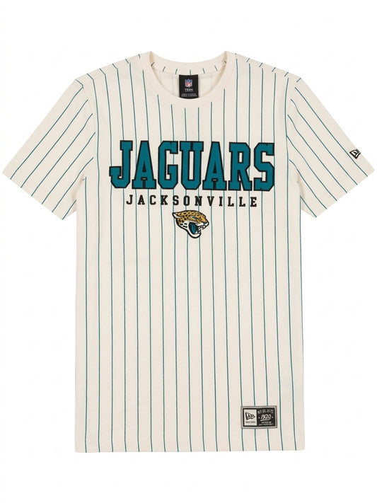 NFL Jacksonville Jaguars New Era H3 3327 Mens White Pinstripe Short Sleeve Tee