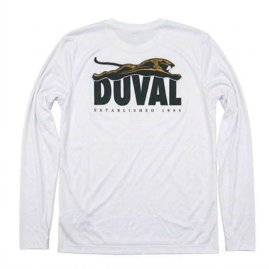 GenJag Jacksonville Jaguars 1995 Leaping Jaguar White Men's Long Sleeve Tee