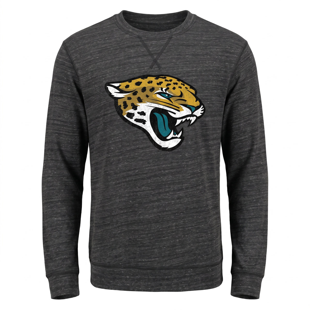 Jacksonville Jaguars Fanatics Men's Pep Rally Black Heather Long Sleeve Tee