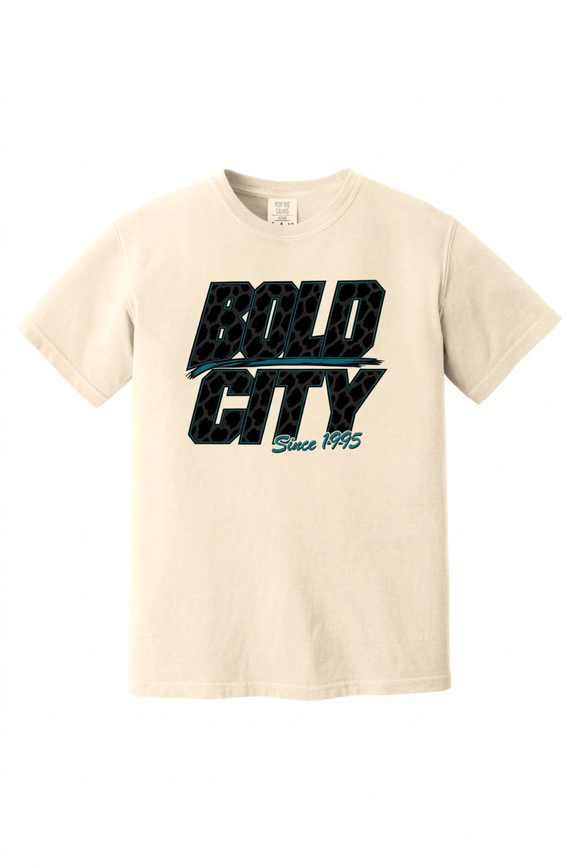 Bold City Since 1995 Teal We Die Ivory T-Shirt