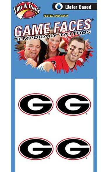 Georgia Bulldogs Fan A Peel G Face Tattoo
