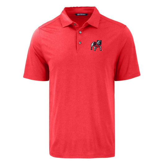 NCAA Georgia Bulldogs Cutter & Buck Red Coastline Recycled Double Peached Mens Polo