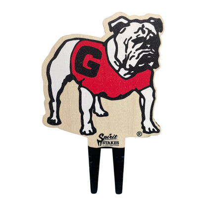 University of Georgia Standing Bulldog Color Plant Stake