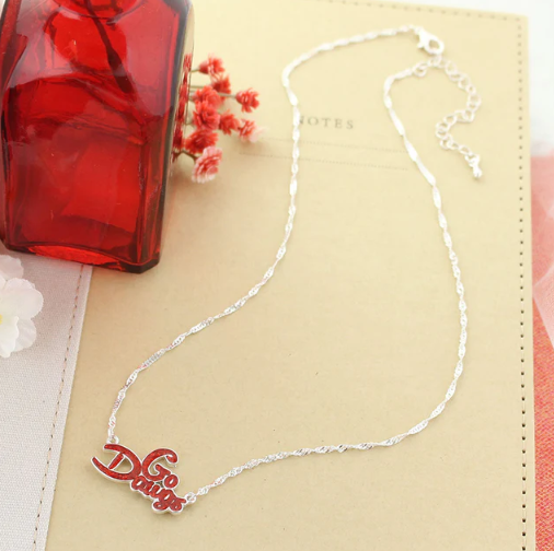 University of Georgia Bulldogs Seasons Jewelry  Go Dawgs Slogan Necklace