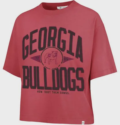 47 Brand Women’s Georgia Bulldogs Cayenne Ravine crop - officially licensed fan gear