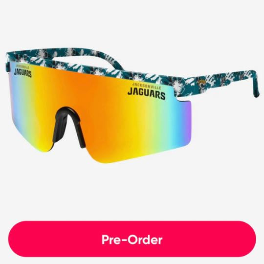 NFL Jacksonville Jaguars Floral Large Frame Sunglasses