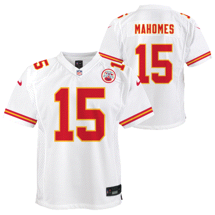 KANSAS CITY CHIEFS MAHOMES PATRICK NFL NIKE  GAME WHITE YOUTH  JERSEY