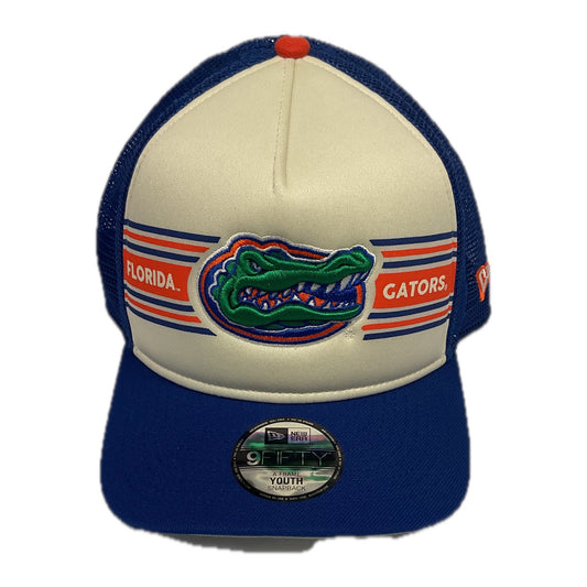 Florida Gators youth 9Fifty A-Frame trucker banner hat