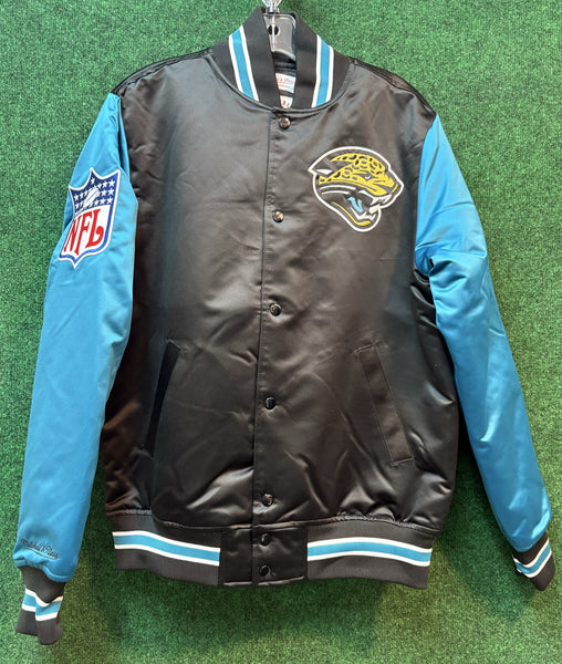 Jacksonville Jaguars Mitchell & Ness Satin Varsity Jacket