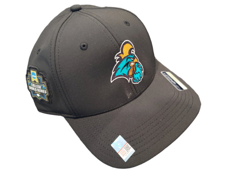 NCAA Coastal Carolina Mens College World 2025 Ahead Black Dry Tech Adjustable Hat