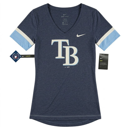 Tampa Bay Rays New Era Women's Gameday V-Neck T-Shirt - Navy