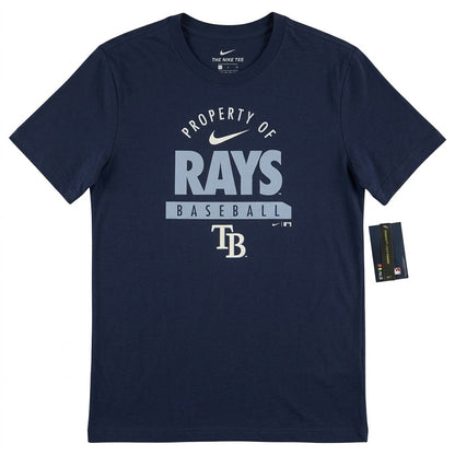 Tampa Bay Rays Blue Cotton Tee T Shirt Mens Nike Property Of