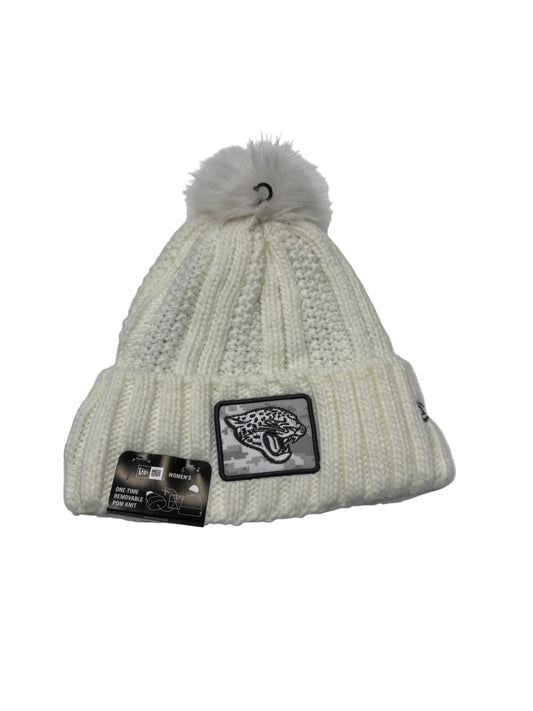 Jacksonville Jaguars New Era  White 2024 Salute to Service W Sport Womens Knit Hat