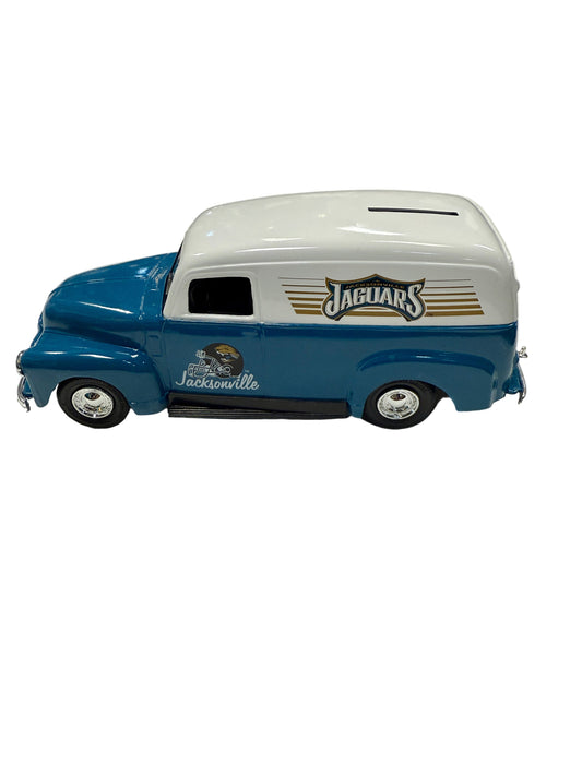Jacksonville Jaguars 1950 Chevy Panel Bank Die Cast Locking Coin Bank 1:25 Scale ERTL NEW