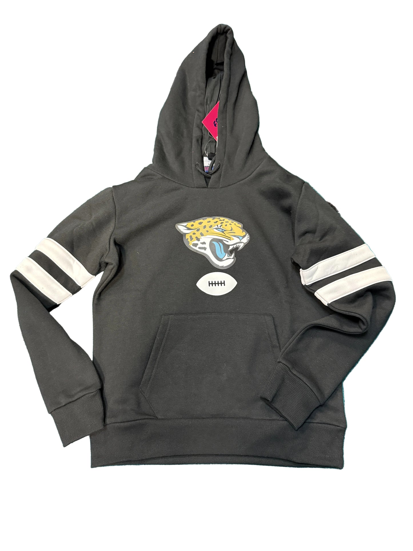 JACKSONVILLE JAGUARS STRIPED SLEEVE HOODIE - WOMENS