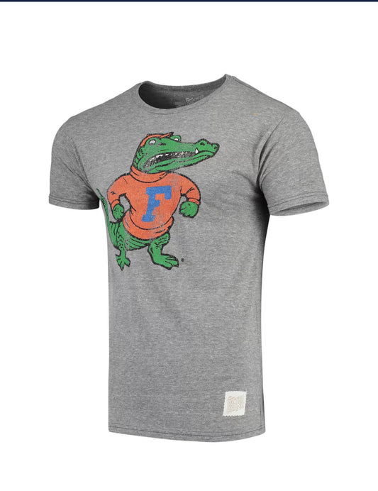 University of Florida Gators Men's Retro Brand Vintage Tri-Blend Heather Gray T-Shirt